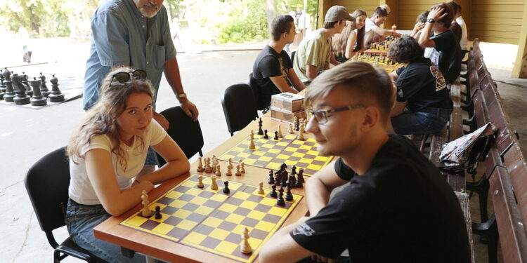 24.08.2022. Kielce. Wakacyjna Szkoła Szachowa Radia Kielce / Fot. Wiktor Taszłow - Radio Kielce