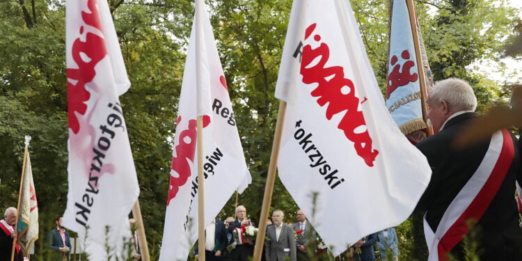 31.08.2022. Kielce. Uroczystości 42. rocznicy podpisania porozumień sierpniowych i powstania Solidarności.31.08.2022. Kielce. Uroczystości 42. rocznicy podpisania porozumień sierpniowych i powstania Solidarności. / Fot. Wiktor Taszłow - Radio Kielce.