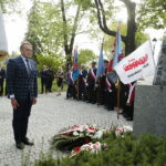 31.08.2022. Kielce. Uroczystości 42. rocznicy podpisania porozumień sierpniowych i powstania Solidarności. Na zdjęciu Mirosław Gębski - starosta kielecki. / Fot. Wiktor Taszłow - Radio Kielce.