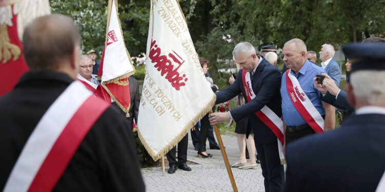 31.08.2022. Kielce. Uroczystości 42. rocznicy podpisania porozumień sierpniowych i powstania Solidarności.31.08.2022. Kielce. Uroczystości 42. rocznicy podpisania porozumień sierpniowych i powstania Solidarności. / Fot. Wiktor Taszłow - Radio Kielce.