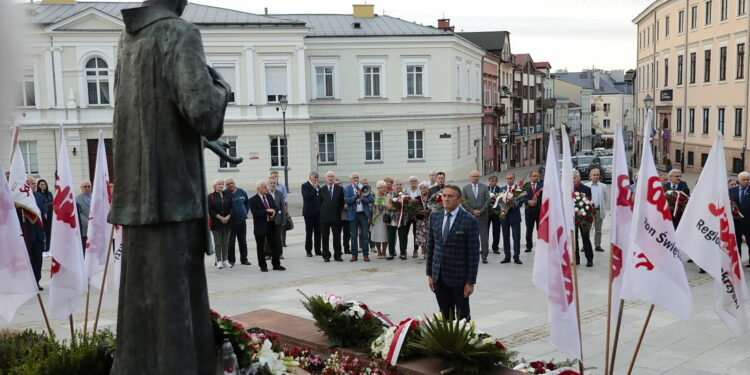 31.08.2022. Kielce. Uroczystości 42. rocznicy podpisania porozumień sierpniowych i powstania Solidarności. / Fot. Wiktor Taszłow - Radio Kielce.