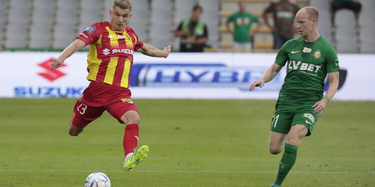 01.08.2022. Kielce. PKO BP Ekstraklasa - 3 kolejka. Mecz: Korona Kielce – Śląsk Wrocław. Na zdjęciu: Adrian Danek / Fot. Wiktor Taszłow – Radio Kielce