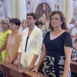 28.08.2022. Kałków. Piknik wojskowy. Na zdjęciu (od prawej): poseł Agata Wojtyszek i wicedyrektor ARiMR w Kielcach Anna Paluch. / Fot. Anna Głąb - Radio Kielce.