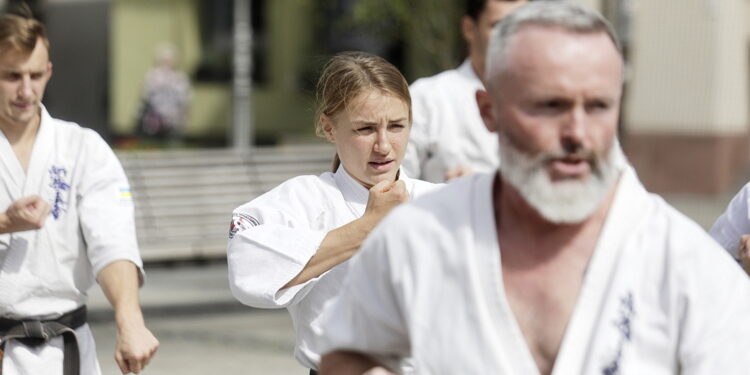 08.08.2022 Kielce. Pokaz karate w wykonaniu m.in. reprezentantów Ukrainy / Fot. Jarosław Kubalski - Radio Kielce