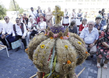 15.08.2022 Jaworznia. Dożynki gminy Piekoszów / Fot. Jarosław