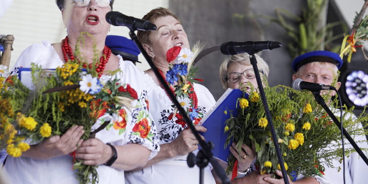 15.08.2022 Jaworznia. Dożynki gminy Piekoszów / Fot. Jarosław