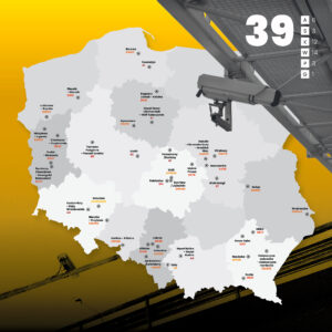 Lokalizacja 39 nowych urządzeń, które będą kontrolowały prędkość na różnych kategoriach dróg w Polsce. Kontrolami z wykorzystaniem odcinkowych pomiarów prędkości zostanie objętych 200 km dróg / źródło: Inspekcja Transportu Drogowego