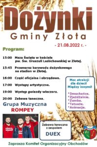 Złota, dożynki 2022