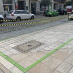 03.08.2022. Kielce. Ulica Warszawska. Miejsca pod stacje rowerowe / Fot. Wiktor Taszłow - Radio Kielce