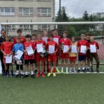 13.08.2022. Kielce. Turniej piątek piłkarskich „Sport i patriotyzm to jedno”. Na zdjęciu: uczestnicy turnieju / Fot. Rafał Szymczyk - Radio Kielce