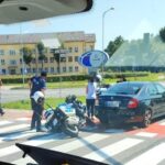 25.08.2022. Kielce. Skrzyżowanie ulicy Łódzkiej i Olszewskiego. Wypadek / Fot. Kieleckie patrole - Facebook