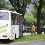 22.08.2022. Zakopane. Miejsce wypadku busa przy ul. Kościuszki w Zakopanem / Fot. Grzegorz Momot