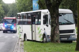 22.08.2022. Zakopane. Miejsce wypadku busa przy ul. Kościuszki w Zakopanem / Fot. Grzegorz Momot