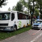 22.08.2022. Zakopane. Miejsce wypadku busa przy ul. Kościuszki w Zakopanem / Fot. Grzegorz Momot