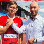 Na zdjęciu (od lewej) Yevgen Troyanovskyi i Sławoimir Gągorowski - wiceprezes Wisły Sandomierz. / Fot. Wisła Sandomierz