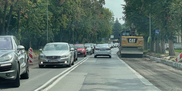 24.08.2022. Kielce. Remont ulicy Ogrodowej / Fot. Wiktor Taszłow