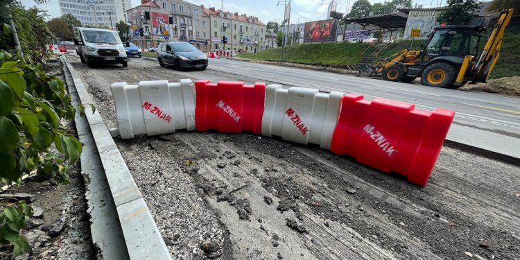 24.08.2022. Kielce. Remont ulicy Ogrodowej / Fot. Wiktor Taszłow