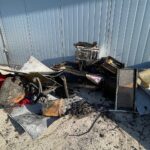 26.08.2022. Kielce. Pożar magazynu na giełdzie rolno-spożywczej przy ulicy Zbożowej / Fot. Wiktor Taszłow - Radio Kielce