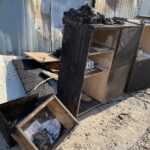 26.08.2022. Kielce. Pożar magazynu na giełdzie rolno-spożywczej przy ulicy Zbożowej / Fot. Wiktor Taszłow - Radio Kielce