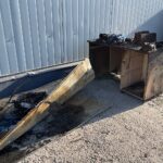 26.08.2022. Kielce. Pożar magazynu na giełdzie rolno-spożywczej przy ulicy Zbożowej / Fot. Wiktor Taszłow - Radio Kielce