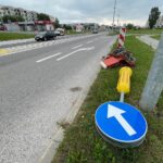 06.08.2022. Kielce. Przygotowania do zmiany organizacji ruchu na ulicy Szajnowicza-Iwanowa / Fot. Wiktor Taszłow - Radio Kielce