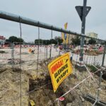 Prace na skrzyżowaniu trwają, ale tempo raczej słabe - Radio Kielce Fot. Wiktor Taszłow - Radio Kielce