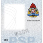 Awers wzoru legitymacji służbowej dla strażaków PSP / Fot. Komenda Główna Państwowej Straży Pożarnej