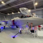 07.09.2022. Kielce. 30. Międzynarodowy Salon Przemysłu Obronnego. Makieta samolotu F-35 / Fot. Wiktor Taszłow - Radio Kielce