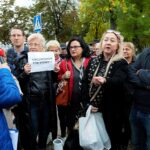 21.09.2022. Kielce. Interwencja Radia Kielce. Protest przeciwko wycince drzew / Fot. Wiktor Taszłow - Radio Kielce