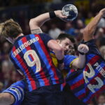 22.09.2022. Barcelona. 2. kolejka Ligi Mistrzów: FC Barcelona - Łomża Industria Kielce / Fot. Enric Fontcuberta - EPA/PAP