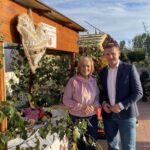 03.09.2022. Lubania. Święto Pieczonego Ziemniaka. Na zdjęciu (od lewej): Renata Janik - wicemarszałek województwa świętokrzyskiego i Paweł Wójcik - burmistrz Chmielnika / Fot. Michał Kita - Radio Kielce