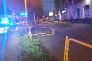 04.09.2022. Kielce. Wypadek na ul. Źródłowej / źródło: KMP Kielce