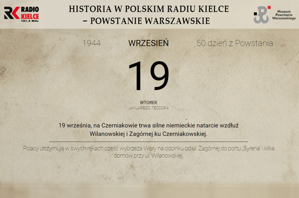 Powstanie Warszawskie - 19 września 1944 roku - Radio Kielce