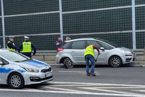 12.09.2022. Kielce. Kolizja na S74 / Fot. Wiktor Taszłow - Radio Kielce