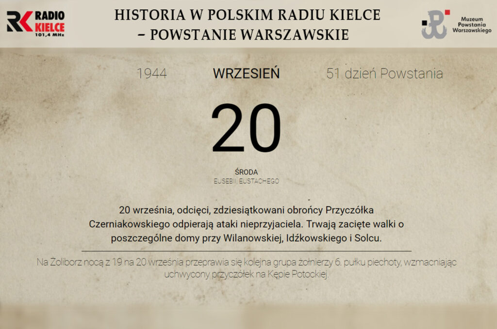 Powstanie Warszawskie - 20 września 1944 roku - Radio Kielce