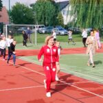 12.09.2022. Raków koło Jędrzejowa. Spotkanie Anny Krupki - wiceminister sportu i turystyki z uczniami szkoły podstawowej / Fot. Marcin Marszałek - Radio Kielce