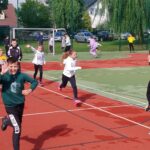 12.09.2022. Raków koło Jędrzejowa. Spotkanie Anny Krupki - wiceminister sportu i turystyki z uczniami szkoły podstawowej / Fot. Marcin Marszałek - Radio Kielce