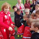 12.09.2022. Raków koło Jędrzejowa. Spotkanie Anny Krupki - wiceminister sportu i turystyki z uczniami szkoły podstawowej / Fot. Marcin Marszałek - Radio Kielce