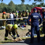 06.09.2022. Piotrowina. Wypadek autokaru. / Fot. Przemysław Piątkowski - PAP