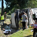 06.09.2022. Piotrowina. Wypadek autokaru. / Fot. Przemysław Piątkowski - PAP