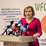 05.09.2022. Kielce. Podpisanie umowy między Wojewódzkim Funduszem Ochrony Środowiska i Gospodarki Wodnej a Narodowym Funduszem Ochrony Środowiska i Gospodarki Wodnej na realizację Programu Regionalnego Wsparcia Edukacji Ekologicznej. Na zdjęciu wiceminister Anna Krupka. / Fot. Dorota Klusek - Radio Kielce.