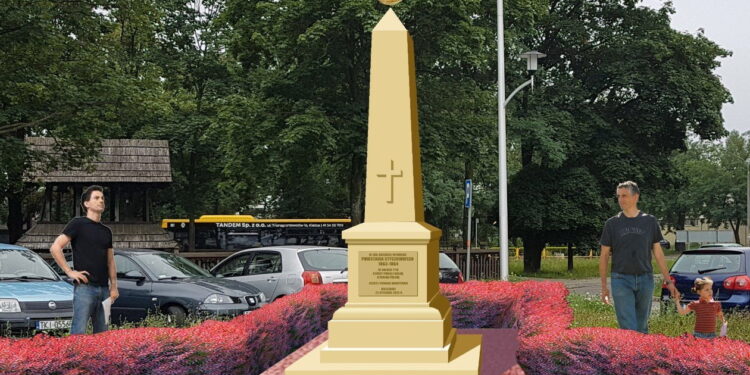 Białogon. Wizualizacja pomnika Powstańców Styczniowych