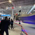 07.09.2022. Kielce. 30. Międzynarodowy Salon Przemysłu Obronnego. Makieta samolotu F-35 / Fot. Wiktor Taszłow - Radio Kielce