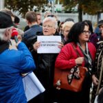 21.09.2022. Kielce. Interwencja Radia Kielce. Protest przeciwko wycince drzew / Fot. Wiktor Taszłow - Radio Kielce