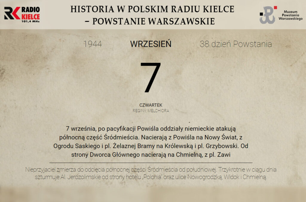 Powstanie Warszawskie - 7 września 1944 roku - Radio Kielce