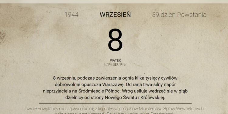 Powstanie Warszawskie - 8 września 1944 roku - Radio Kielce