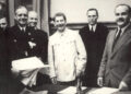 Podpisanie paktu Ribbentrop-Mołotow, Moskwa, 23 sierpnia 1939 r. / Fot. zbiory IPN