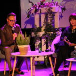 22.09.2022. Pińczów. Festiwal Filmowy "Natura Kina". Na zdjęciu (od lewej): filmoznawca Łukasz Maciejewski, Edyta Jungowska i Andrzej Barański. / Fot. Marta Gajda-Kruk - Radio Kielce