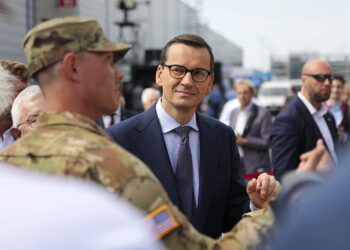 08.09.2022. Kielce. 30. Międzynarodowy Salon Przemysłu Obronnego. Wizyta Mateusza Morawieckiego - premiera RP / Fot. Wiktor Taszłow - Radio Kielce