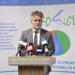 14.09.2022. WFOŚiGW. Konferencja ws. dodatkowego naboru do ogólnopolskiego programu gospodarki wodno-ściekowej. Na zdjęciu: Krzysztof Słoń - senator / Fot. Wiktor Taszłow – Radio Kielce